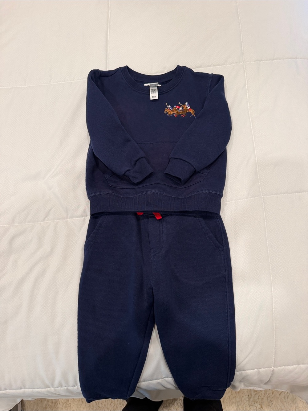 Ralph Lauren Navy Polo Bear Sweatshirt & Joggers Set 18 months